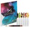 Artfinity Alcohol Ink - Earth Tones Set, 8 Pieces | 10 Sheets 9x12" Multimedia Paper | Fast-Drying, Permanent, Transparent Alcohol Inks for Gloss Paper, Glass, Metal | 25 ml Bottles | Copper Ink Pen